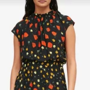 BANANA REPUBLIC Floral Sleeveless Peplum  Top